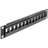 Delock Patch Panel - Schwarz - 1U - 25.4 cm (10")