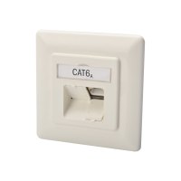 DIGITUS CAT 6A Class EA network outlet, design compatible, shielded, flush mount