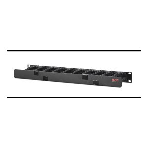 APC Horizontal Cable Manager Single-Sided with Cover - Rack - Kabelführungssatz - Schwarz - 1U - 48.3 cm (19")