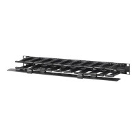 APC Horizontal Cable Manager Single-Sided with Cover - Rack - Kabelführungssatz - Schwarz - 1U - 48.3 cm (19")