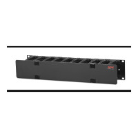 APC Horizontal Cable Manager Single-Sided with Cover - Rack - Kabelführungssatz - Schwarz - 2U - 48.3 cm (19")