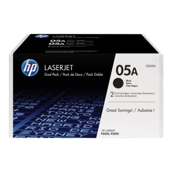 HP 05A - 2er-Pack - Schwarz - original - LaserJet - Tonerpatrone (CE505D)