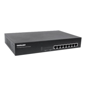 Intellinet 8-Port Gigabit Ethernet PoE+ Switch, 8 x PoE ports, IEEE 802.3at/af Power-over-Ethernet (PoE+/PoE), Endspan, Desktop, Box