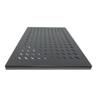 Intellinet Fachboden zur Festmontage, 1 HE, 700 mm Tiefe, schwarz - Rack - Regal - Schwarz, RAL 9005 - 1U - 48.3 cm (19")