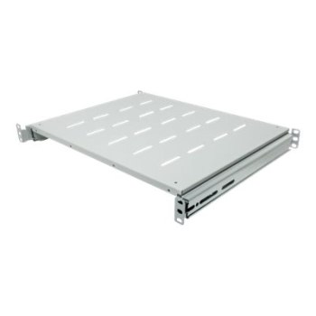 Intellinet 19" Sliding Shelf, 1U, For 600 to 800mm Depth Cabinets & Racks, shelf depth 350mm, Grey