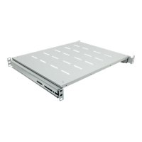 Intellinet 19" Ausziehbarer Fachboden, 1 HE, geeignet für Schränke mit 600 bis 800 mm Tiefe, Ablagefläche 350 mm Tiefe, grau - Rack - Regal - Grau, RAL 7035 - 1U - 48.3 cm (19")