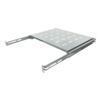 Intellinet 19" Ausziehbarer Fachboden, 1 HE, geeignet für Schränke mit 600 bis 800 mm Tiefe, Ablagefläche 350 mm Tiefe, grau - Rack - Regal - Grau, RAL 7035 - 1U - 48.3 cm (19")