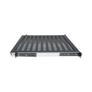 Intellinet 19" Ausziehbarer Fachboden, 1 HE, geeignet für Schränke mit 600 bis 800 mm Tiefe, Ablagefläche 350 mm Tiefe, schwarz - Rack - Regal - Schwarz, RAL 9005 - 1U - 48.3 cm (19")