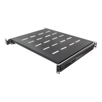 Intellinet 19" Ausziehbarer Fachboden, 1 HE, geeignet für Schränke mit 600 bis 800 mm Tiefe, Ablagefläche 350 mm Tiefe, schwarz - Rack - Regal - Schwarz, RAL 9005 - 1U - 48.3 cm (19")