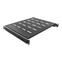 Intellinet 19" Ausziehbarer Fachboden, 1 HE, geeignet für Schränke mit 600 bis 800 mm Tiefe, Ablagefläche 350 mm Tiefe, schwarz - Rack - Regal - Schwarz, RAL 9005 - 1U - 48.3 cm (19")