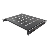 Intellinet 19" Sliding Shelf, 1U, For 600 to 800mm Depth Cabinets & Racks, shelf depth 350mm, Black