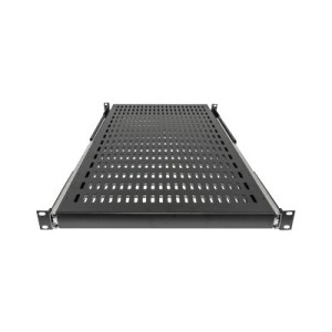 Intellinet 19" Ausziehbarer Fachboden, 1 HE, geeignet für Schränke mit 800 bis 1000 mm Tiefe, Ablagefläche 550 mm Tiefe, schwarz - Rack - Regal - Schwarz, RAL 9005 - 1U - 48.3 cm (19")