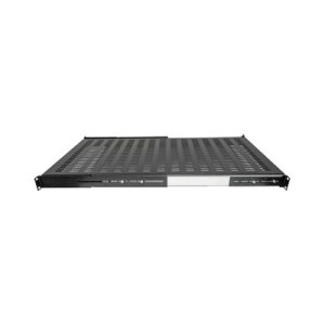 Intellinet 19" Ausziehbarer Fachboden, 1 HE, geeignet für Schränke mit 800 bis 1000 mm Tiefe, Ablagefläche 550 mm Tiefe, schwarz - Rack - Regal - Schwarz, RAL 9005 - 1U - 48.3 cm (19")