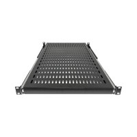 Intellinet 19" Ausziehbarer Fachboden, 1 HE, geeignet für Schränke mit 800 bis 1000 mm Tiefe, Ablagefläche 550 mm Tiefe, schwarz - Rack - Regal - Schwarz, RAL 9005 - 1U - 48.3 cm (19")