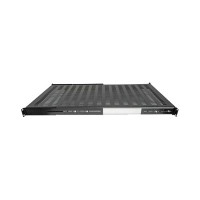 Intellinet 19" Ausziehbarer Fachboden, 1 HE, geeignet für Schränke mit 800 bis 1000 mm Tiefe, Ablagefläche 550 mm Tiefe, schwarz - Rack - Regal - Schwarz, RAL 9005 - 1U - 48.3 cm (19")