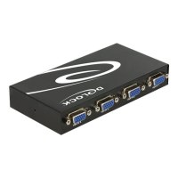 DeLock Switch VGA 4 port manual bidirectional - Bildschirm-Switch - 4 x VGA - Desktop