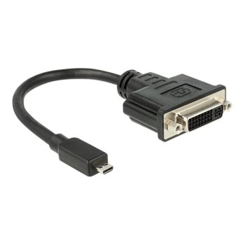 Delock 65563 - 0,2 m - DVI-D - Micro-HDMI - Femmina - Maschio - Nero