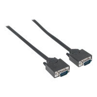 IC Intracom Manhattan VGA Monitor Cable, 1.8m, Black, Male to Male, HD15, Cable of higher SVGA Specification (fully compatible)