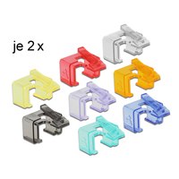 Delock RJ45 Repair Clip Starter Set - Netzwerkanschluss Reparatur-Clip - diverse Farben (Packung mit 16)