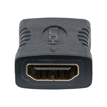 Manhattan HDMI Coupler, 4K@60Hz (Premium High Speed), Female to Female, Straight Connection, Black, Ultra HD 4k x 2k, Fully Shielded, Gold Plated Contacts, Lifetime Warranty, Polybag