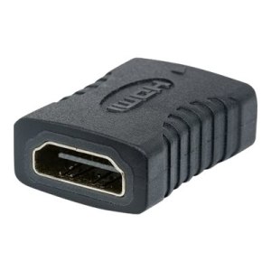 Manhattan HDMI Coupler, 4K@60Hz (Premium High Speed), Female to Female, Straight Connection, Black, Ultra HD 4k x 2k, Fully Shielded, Gold Plated Contacts, Lifetime Warranty, Polybag