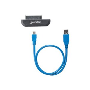 Manhattan USB-A to SATA 2.5" Adapter Cable, 42cm, Male to Male, 5 Gbps (USB 3.2 Gen1 aka USB 3.0), Supports 48-bit LBA, SuperSpeed USB, Three Year Warranty, Blister