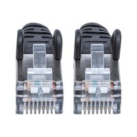 Intellinet Network Patch Cable, Cat6, 1m, Black, Copper, S/FTP, LSOH / LSZH, PVC, RJ45, Gold Plated Contacts, Snagless, Booted, Polybag