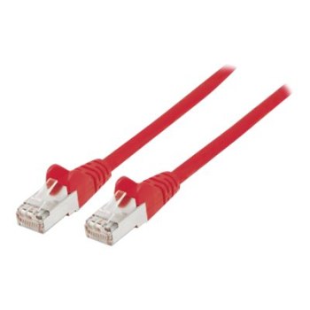 Intellinet Network Patch Cable, Cat6, 1m, Red, Copper, S/FTP, LSOH / LSZH, PVC, RJ45, Gold Plated Contacts, Snagless, Booted, Polybag - Patch-Kabel - RJ-45 (M)