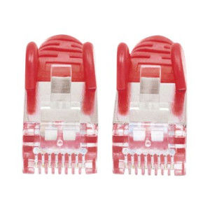 Intellinet Network Patch Cable, Cat6, 1m, Red, Copper, S/FTP, LSOH / LSZH, PVC, RJ45, Gold Plated Contacts, Snagless, Booted, Lifetime Warranty, Polybag - Patch-Kabel - RJ-45 (M)