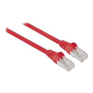 Intellinet Network Patch Cable, Cat6, 1m, Red, Copper, S/FTP, LSOH / LSZH, PVC, RJ45, Gold Plated Contacts, Snagless, Booted, Polybag - Patch-Kabel - RJ-45 (M)