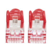 Intellinet Network Patch Cable, Cat6, 1m, Red, Copper, S/FTP, LSOH / LSZH, PVC, RJ45, Gold Plated Contacts, Snagless, Booted, Lifetime Warranty, Polybag - Patch-Kabel - RJ-45 (M)