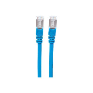 Intellinet Network Patch Cable, Cat6, 1m, Blue, Copper, S/FTP, LSOH / LSZH, PVC, RJ45, Gold Plated Contacts, Snagless, Booted, Polybag