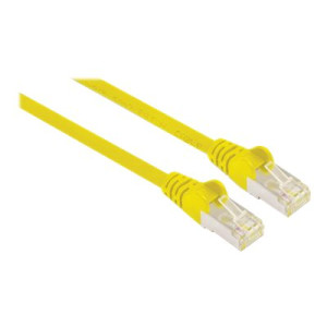 Intellinet Network Patch Cable, Cat6, 1m, Yellow, Copper, S/FTP, LSOH / LSZH, PVC, RJ45, Gold Plated Contacts, Snagless, Booted, Polybag