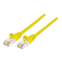 Intellinet Network Patch Cable, Cat6, 1m, Yellow, Copper, S/FTP, LSOH / LSZH, PVC, RJ45, Gold Plated Contacts, Snagless, Booted, Polybag