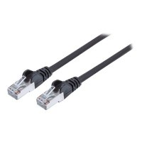 Intellinet Network Patch Cable, Cat6, 2m, Black, Copper, S/FTP, LSOH / LSZH, PVC, RJ45, Gold Plated Contacts, Snagless, Booted, Polybag