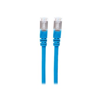 Intellinet Network Patch Cable, Cat6, 15m, Blue, Copper, S/FTP, LSOH / LSZH, PVC, RJ45, Gold Plated Contacts, Snagless, Booted, Polybag