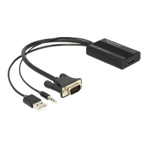 Delock 62597 - 0,25 m - VGA - 3-pin - USB A - HDMI -...