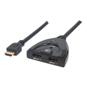 Manhattan HDMI Switch 2-Port, 1080p, Connects x2 HDMI...