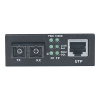 Intellinet Gigabit Ethernet Single Mode Media Converter, 10/100/1000Base-T to 1000Base-Lx (SC) Single-Mode, 20km (Euro 2-pin plug)