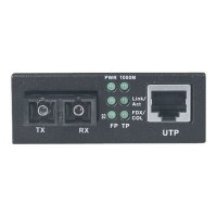 Intellinet Gigabit Ethernet Single Mode Media Converter, 10/100/1000Base-T to 1000Base-Lx (SC) Single-Mode, 20km (Euro 2-pin plug)