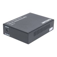 Intellinet Gigabit Ethernet to SFP Media Converter, 10/100/1000Base-Tx to SFP slot, empty (Euro 2-pin plug)