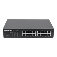 Intellinet 16-Port Gigabit Ethernet Switch, 16-Port RJ45 10/100/1000 Mbps, IEEE 802.3az Energy Efficient Ethernet, Desktop, 19" Rackmount