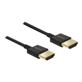 Delock HDMI/HDMI - 1 m - 1 m - HDMI tipo A (Standard) - HDMI tipo A (Standard) - 3840 x 2160 Pixel - Compatibilità 3D - Nero