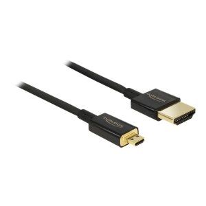 Delock Slim Premium - HDMI mit Ethernetkabel - mikro HDMI...