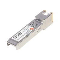 Intellinet Gigabit RJ45 Copper SFP Optical Transceiver Module, 1000Base-T (RJ-45) port, 100m, Equivalent to Cisco GLC-T, Three Year Warranty