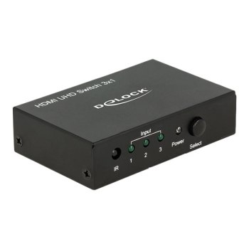 Delock 18683 - HDMI - Nero - Metallo - 18 Gbit/s - 600 MHz - 3840 x 2160 Pixel