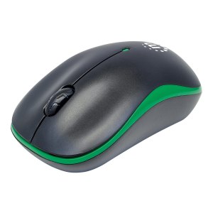 Manhattan Success Wireless Mouse, Black/Green, 1000dpi, 2.4Ghz (up to 10m)