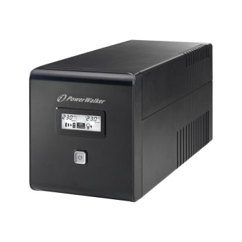 PowerWalker VI 1000 LCD - USV - Wechselstrom 220/230/240 V - 600 Watt - 1000 VA - 7 Ah - USB - Ausgangsanschlüsse: 4 - Schwarz