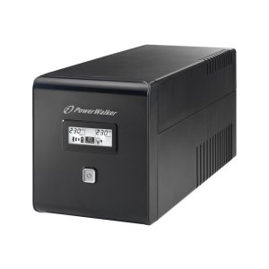 PowerWalker VI 1000 LCD - USV - Wechselstrom 220/230/240 V - 600 Watt - 1000 VA - 7 Ah - USB - Ausgangsanschlüsse: 4 - Schwarz