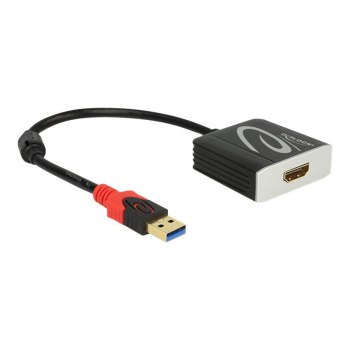 Delock 62736 - 0,2 m - USB tipo A - HDMI - Maschio - Femmina - Oro